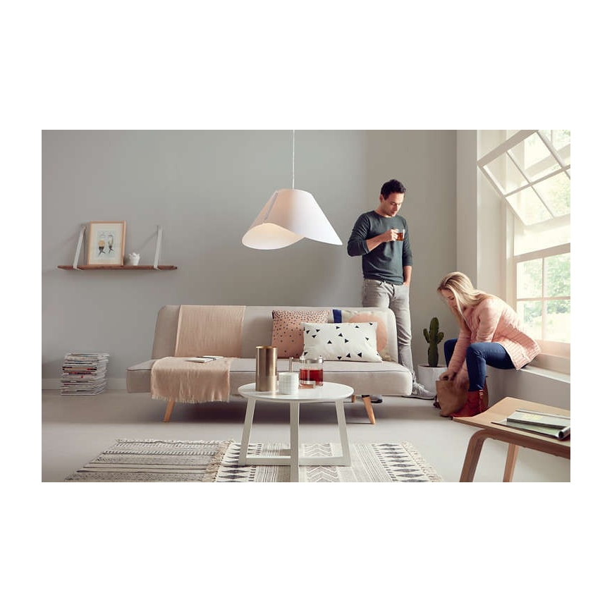 Philips 40950/31/PN - Stropní závěsné svítidlo MYLIVING ECRU E27/60W/230V