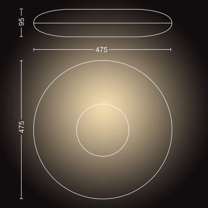 Philips - LED Stmívatelné svítidlo Hue CHER LED/33,5W/230V + DO