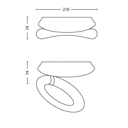 Philips 45573/31/16 - LED stropní svítidlo INSTYLE FLEXO 1xLED/6,5W/230V