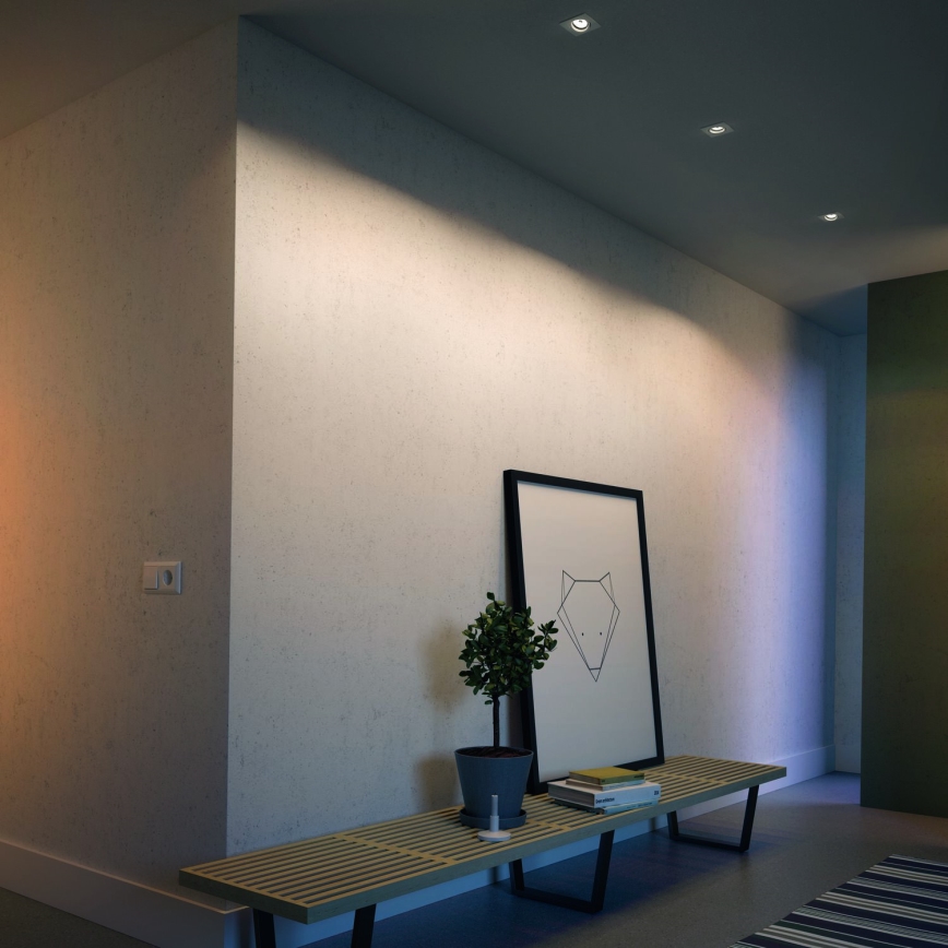 Philips - SADA 3x LED RGBW Stmívatelné podhledové svítidlo 1xGU10/4,8W/230V bílá + dálkové ovládání