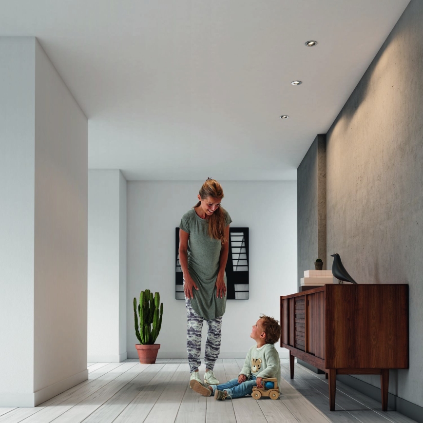 Philips - SADA 3x LED RGBW Stmívatelné podhledové svítidlo 1xGU10/4,8W/230V lesklý chrom + dálkové ovládání