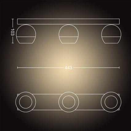 Philips - LED Stmívatelné bodové svítidlo Hue BUCKRAM 3xGU10/5W/230V