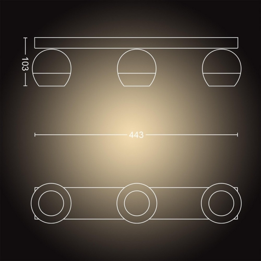 Philips - LED Stmívatelné bodové svítidlo Hue BUCKRAM 3xGU10/5W/230V + dálkové ovládání 