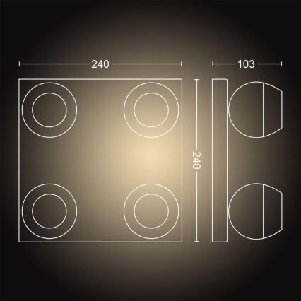 Philips - LED Stmívatelné bodové svítidlo Hue BUCKRAM 4xGU10/5W/230V