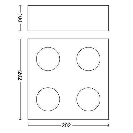 Philips 50494/31/P0 - LED bodové svítidlo MYLIVING BOX 4xLED/4,5W/230V