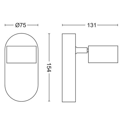 Philips - LED bodové svítidlo 1xLED/4,5W/230V