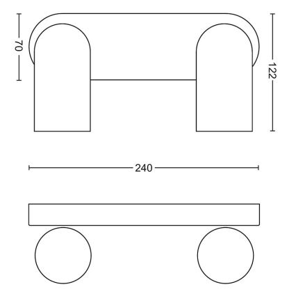 Philips - Bodové svítidlo 2xGU10/5,5W/230V