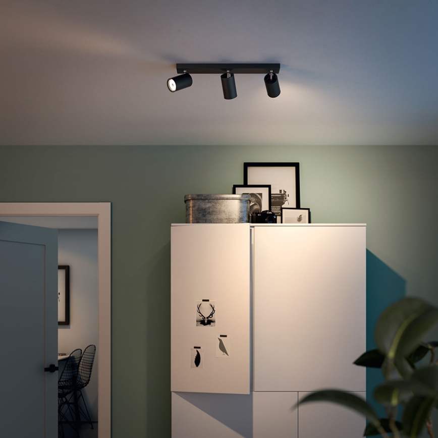 Philips 50593/30/PN - Bodové svítidlo MYLIVING KOSIPO 3xGU10/10W/230V