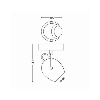 Philips 50611/30/P0 - LED Bodové svítidlo RIVANO LED/4,3W/230V