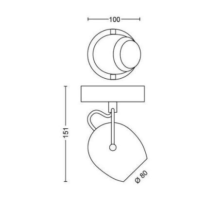 Philips 50611/31/P0 - LED Bodové svítidlo RIVANO LED/4,3W/230V