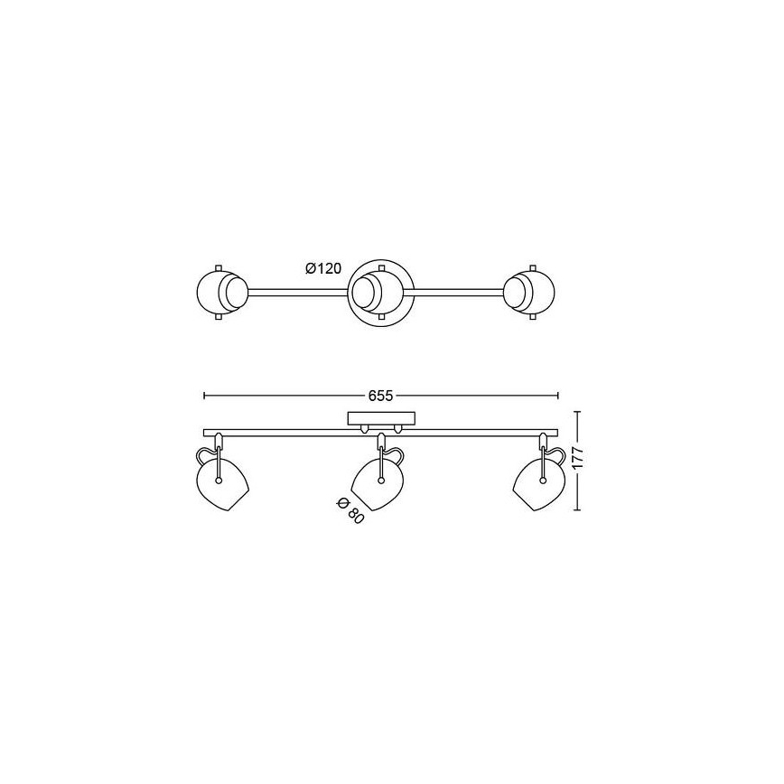 Philips - LED Bodové svítidlo 3xLED/4,5W/230V