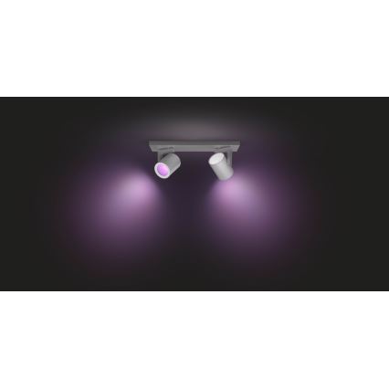 Philips - LED RGBW Stmívatelné bodové svítidlo Hue ARGENA 2xGU10/5,7W/230V