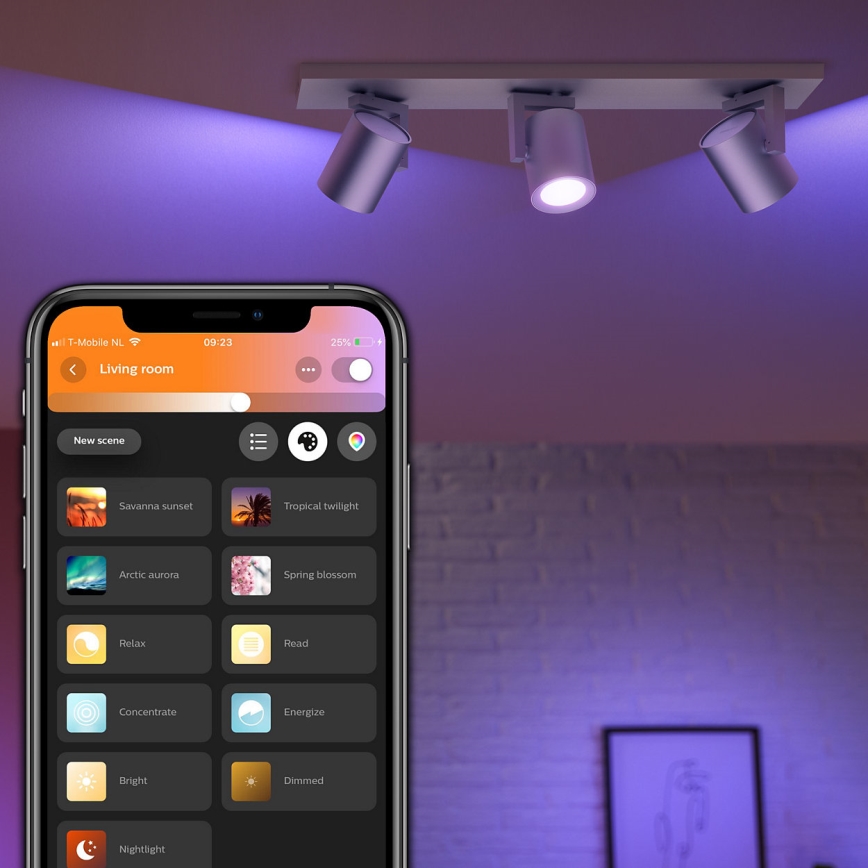 Philips 50623/48/P7 - LED RGB Bodové svítidlo HUE ARGENA 3xGU10/5,7W/230V