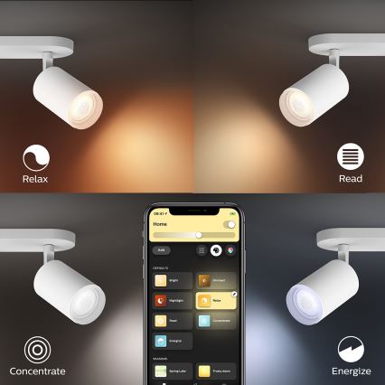 Philips 50631/31/P7 - LED RGB Bodové svítidlo HUE FUGATO 1xGU10/5,7W/230V