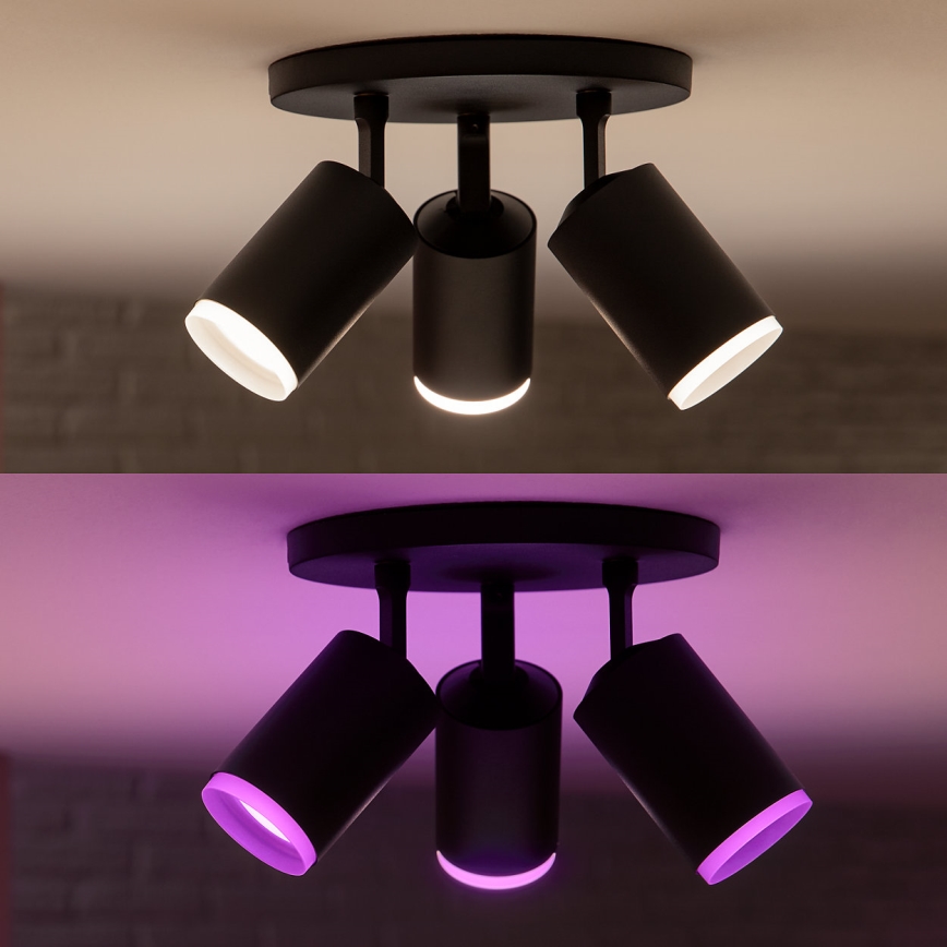 Philips 50633/30/P7 - LED RGB Bodové svítidlo HUE FUGATO 3xGU10/5,7W/230V