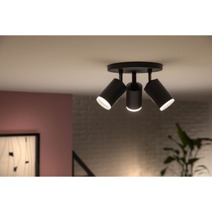 Philips 50633/30/P7 - LED RGB Bodové svítidlo HUE FUGATO 3xGU10/5,7W/230V