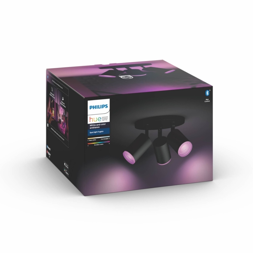 Philips 50633/30/P7 - LED RGB Bodové svítidlo HUE FUGATO 3xGU10/5,7W/230V