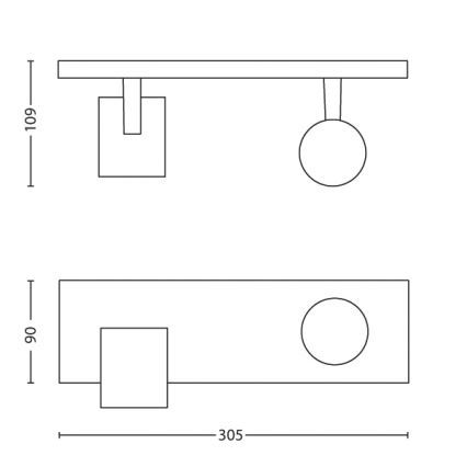 Philips - Bodové svítidlo 2xGU10/50W/230V