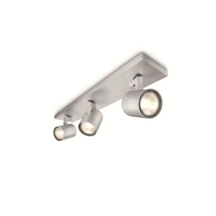 Philips - LED RGBW Stmívatelné bodové svítidlo 3xGU10/4,8W/230V matný chrom + dálkové ovládání