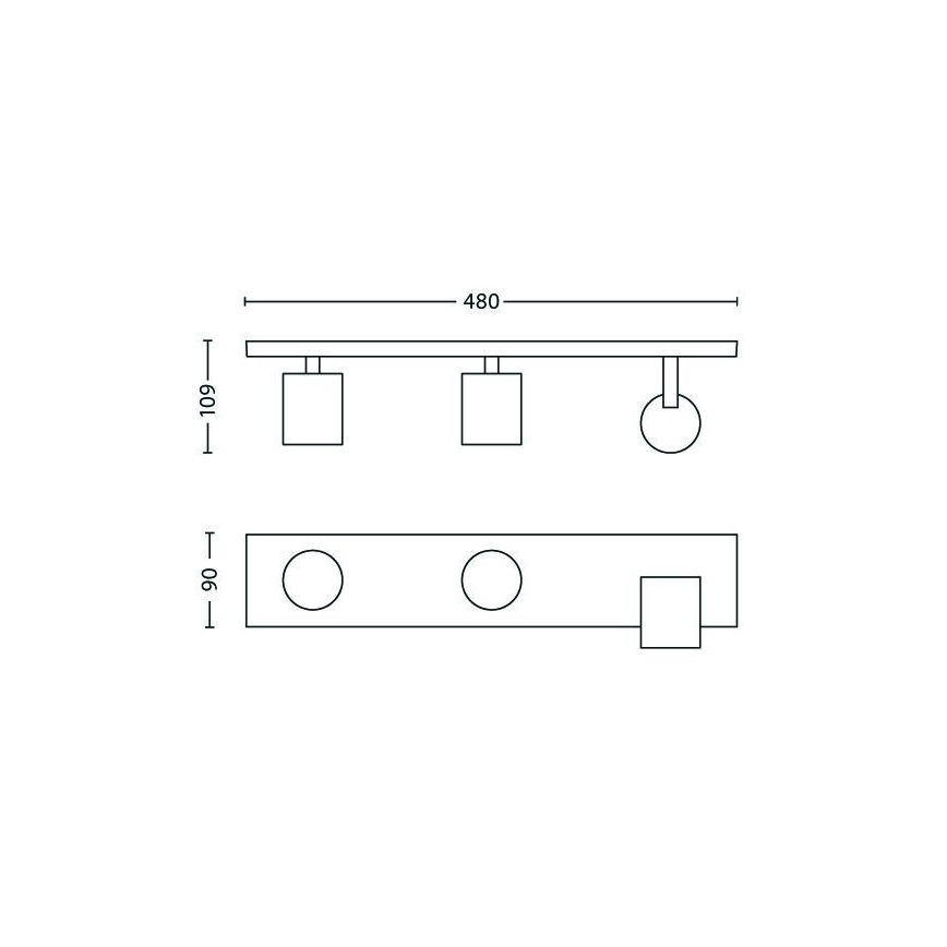 Philips - LED RGBW Stmívatelné bodové svítidlo 3xGU10/6W/230V matný chrom + dálkové ovládání