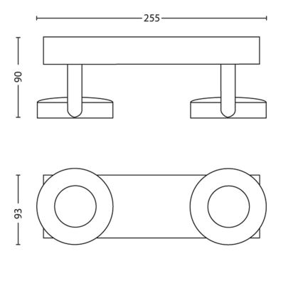 Philips - LED Stmívatelné bodové svítidlo 2xLED/4,5W/230V