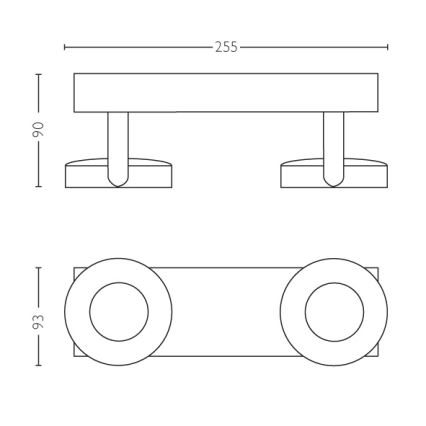 Philips - Stmívatelné bodové svítidlo 2xLED/4,5W