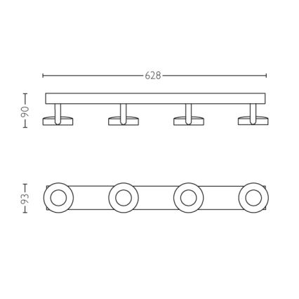 Philips - Stmívatelné bodové svítidlo 4xLED/4,5W