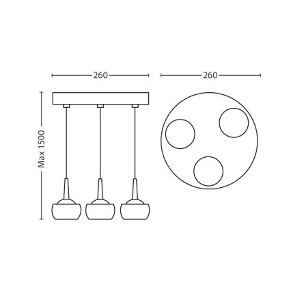 Philips 53223/11/16 - LED závěsné svítidlo CYPRESS 3xLED/3W/230V