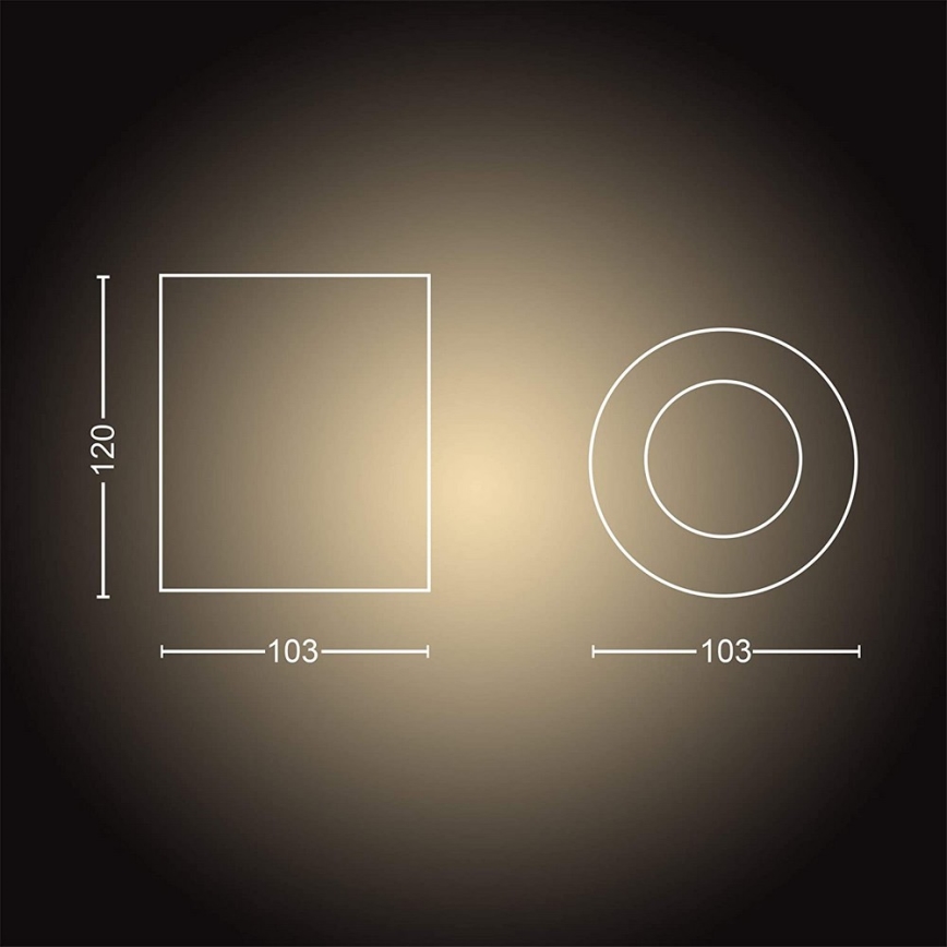 Philips - LED Stmívatelné stropní svítidlo Hue PILLAR 1xGU10/5W/230V