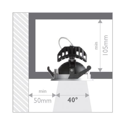 Philips 57962/48/16 - Koupelnové podhledové svítidlo MYLIVING SCULPTOR 1xLED/6W/230V