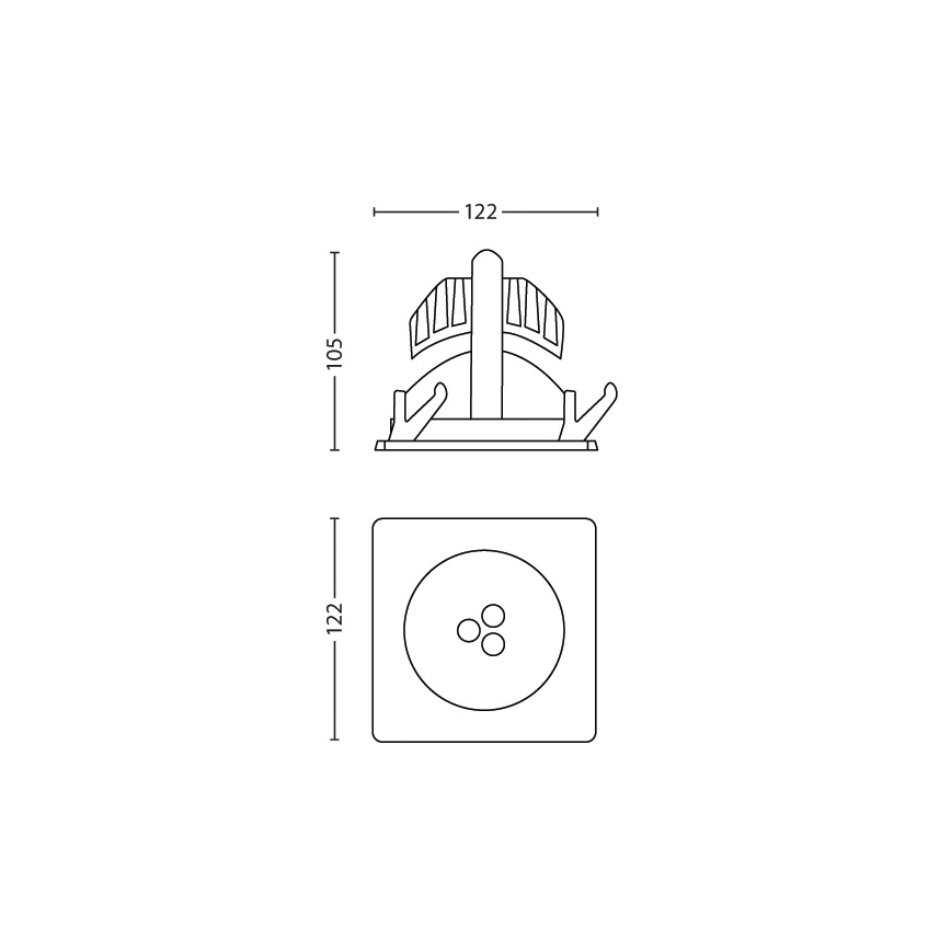 Philips 57962/48/16 - Koupelnové podhledové svítidlo MYLIVING SCULPTOR 1xLED/6W/230V