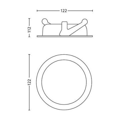 Philips - LED Stmívatelné podhledové svítidlo LED/4,5W/230V