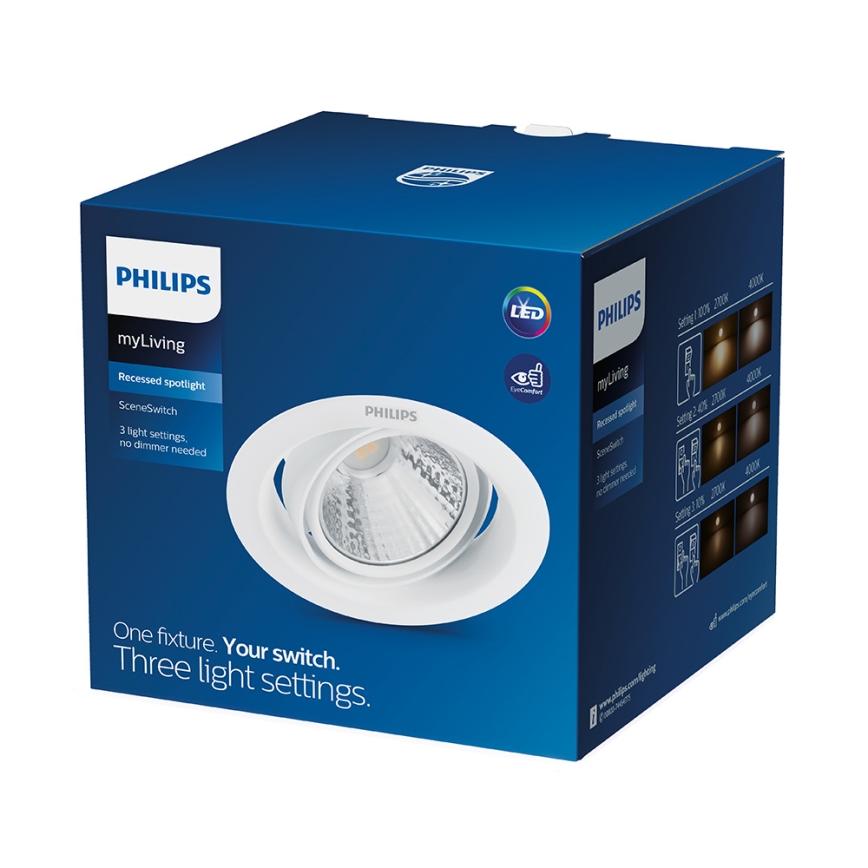 Philips - LED Stmívatelné podhledové svítidlo SCENE SWITCH LED/5W/230V 4000K