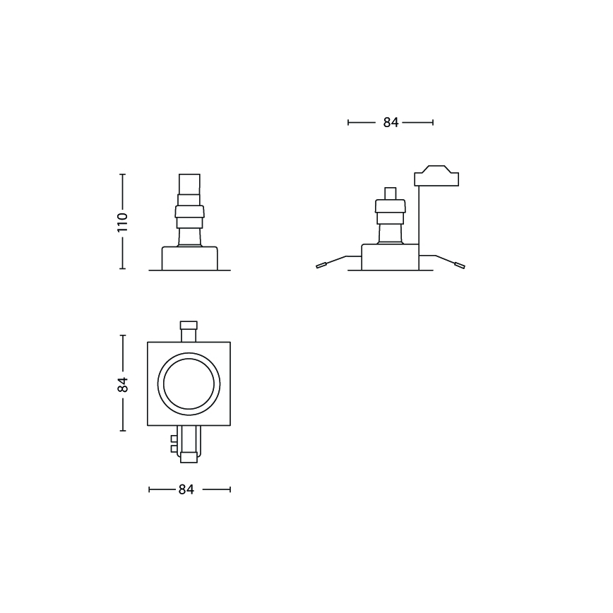Philips 59902/11/PN - SADA 3x Koupelnové podhledové svítidlo ROOTS 3xGU10/50W/230V