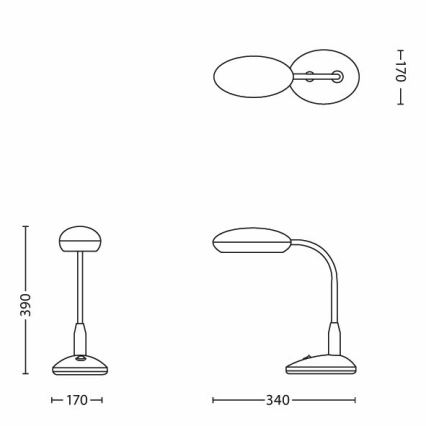 Philips 69225/28/16 - Stolní lampa MYHOMEOFFICE 1xE27/11W/230V