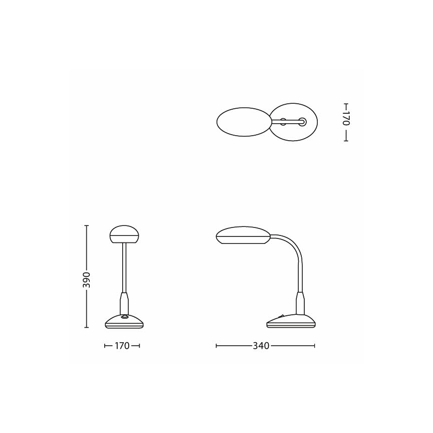 Philips 69225/28/16 - Stolní lampa MYHOMEOFFICE 1xE27/11W/230V