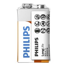 Philips 6F22L1F/10 - Zinkochloridová baterie 6F22 LONGLIFE 9V