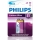 Philips 6FR61LB1A/10 - Lithiová baterie 6LR61 LITHIUM ULTRA 9V 600mAh