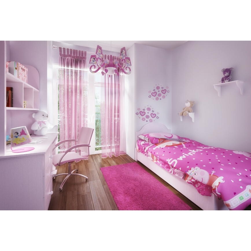 Philips 71757/28/16 - Dětský lustr DISNEY PRINCESS 1xE27/15W/230V