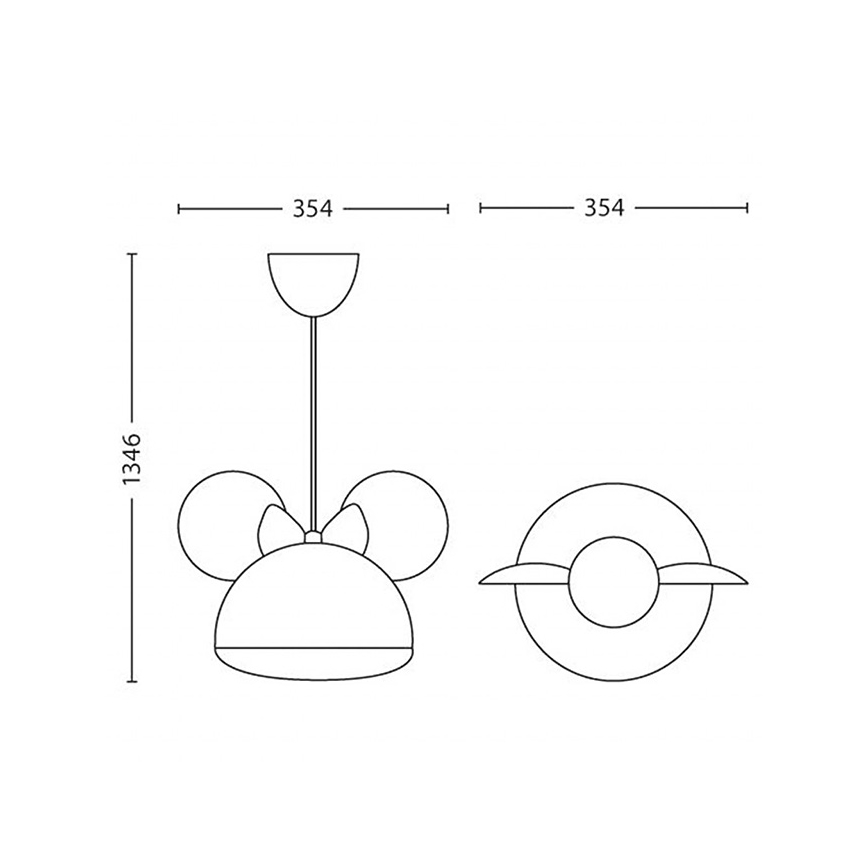 Philips 71758/31/16 - Dětský lustr DISNEY MINNIE MOUSE 1xE27/15W/230V