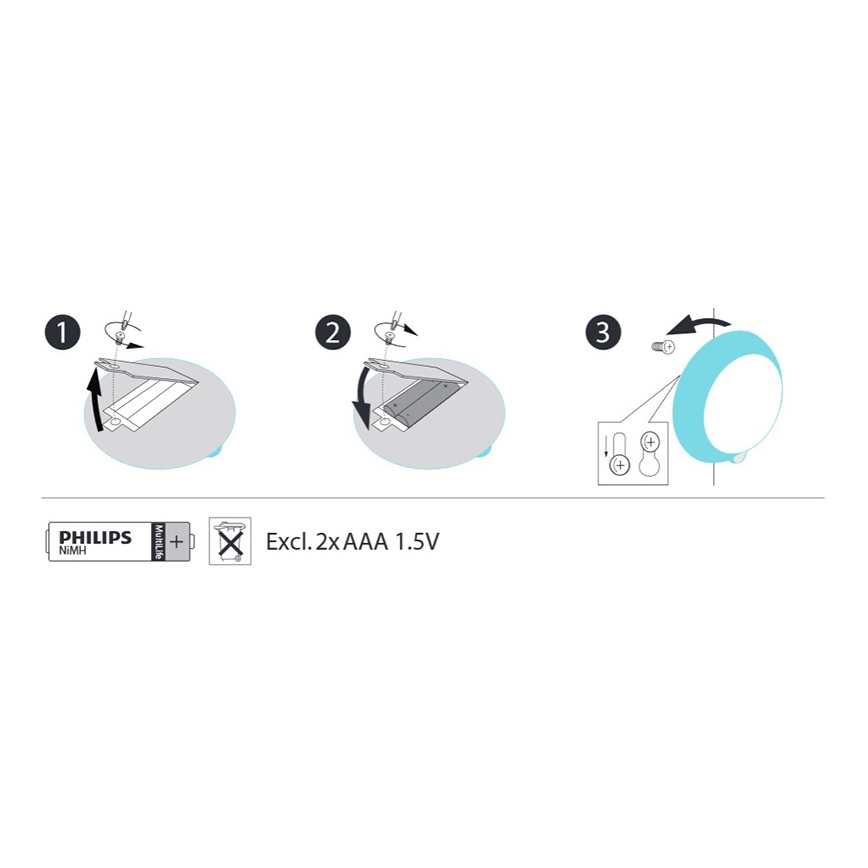 Philips 71765/08/16 - LED Dětské nástěnné svítidlo se senzorem DISNEY FROZEN 1xLED/0,06W/2xAAA
