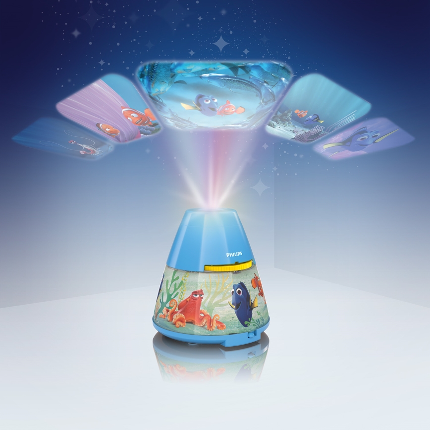 Philips 71769/90/16 - Dětský projektor DISNEY FINDING DORY LED/0,1W/3xAAA