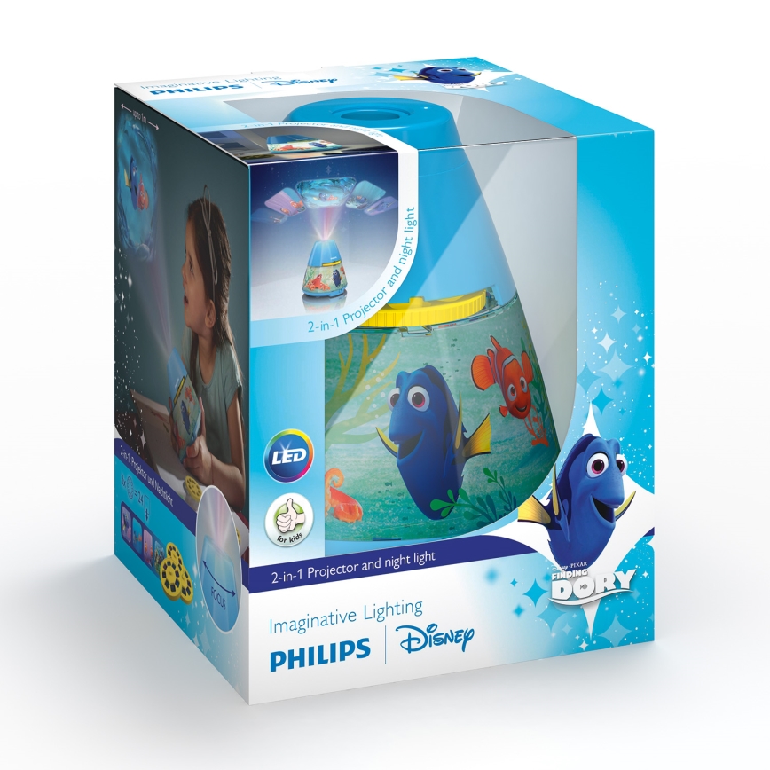 Philips 71769/90/16 - Dětský projektor DISNEY FINDING DORY LED/0,1W/3xAAA