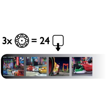 Philips 71788/32/16 - LED Dětská baterka a projektor DISNEY CARS LED/3xLR44