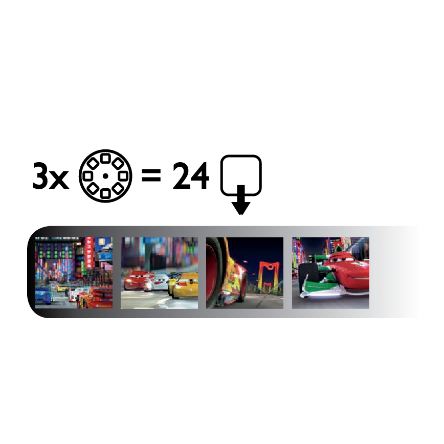 Philips 71788/32/16 - LED Dětská baterka a projektor DISNEY CARS LED/3xLR44