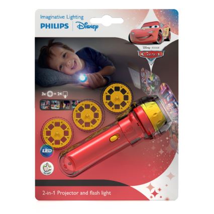 Philips 71788/32/16 - LED Dětská baterka a projektor DISNEY CARS LED/3xLR44