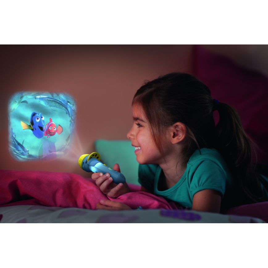 Philips 71788/90/16 - LED Dětská baterka a projektor DISNEY DORY LED/3xLR44