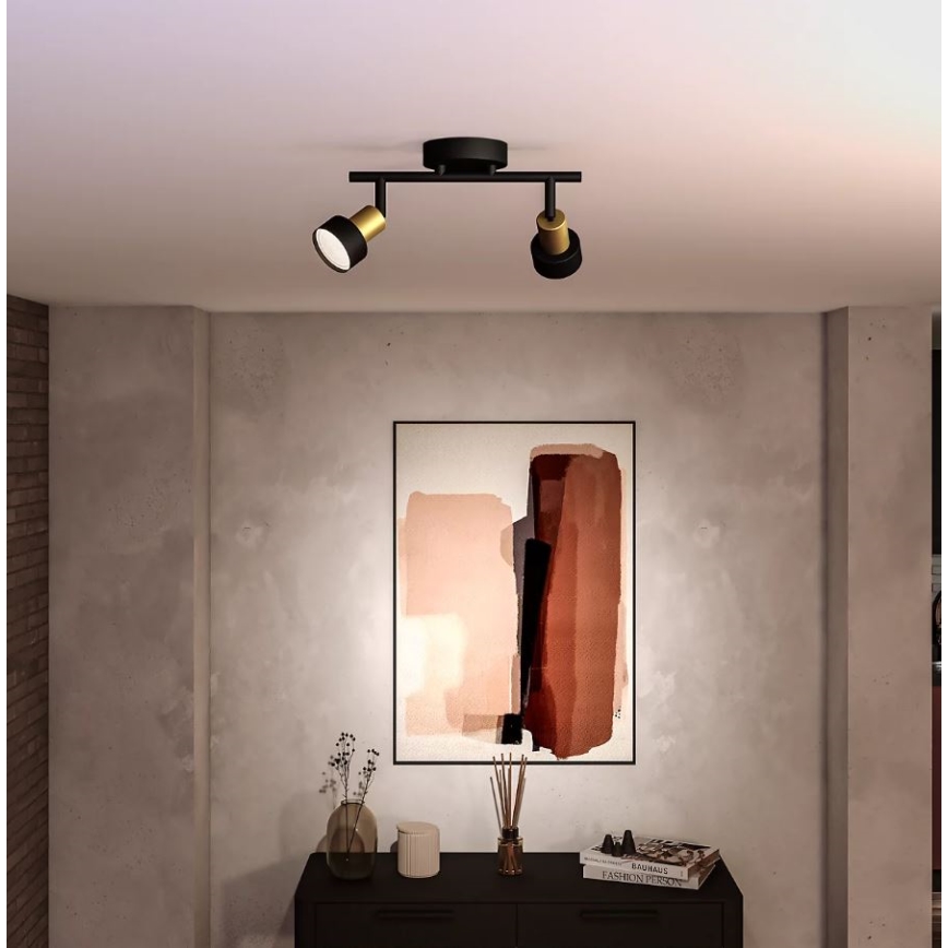 Philips - Bodové svítidlo CONDUIT 2xGU10/5W/230V černá/mosaz