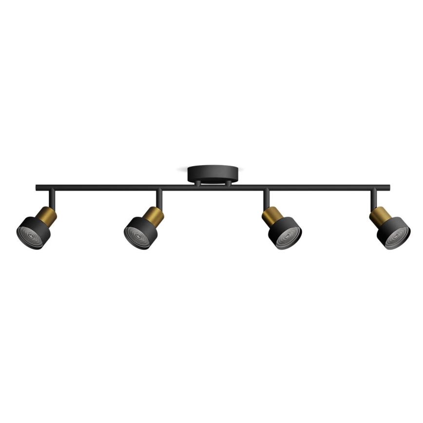 Philips - Bodové svítidlo CONDUIT 4xGU10/5W/230V černá/mosaz