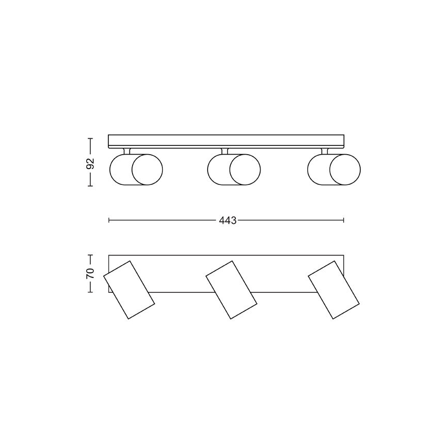 Philips - Bodové svítidlo KOSIPO 3xGU10/5,5W/230V bílá